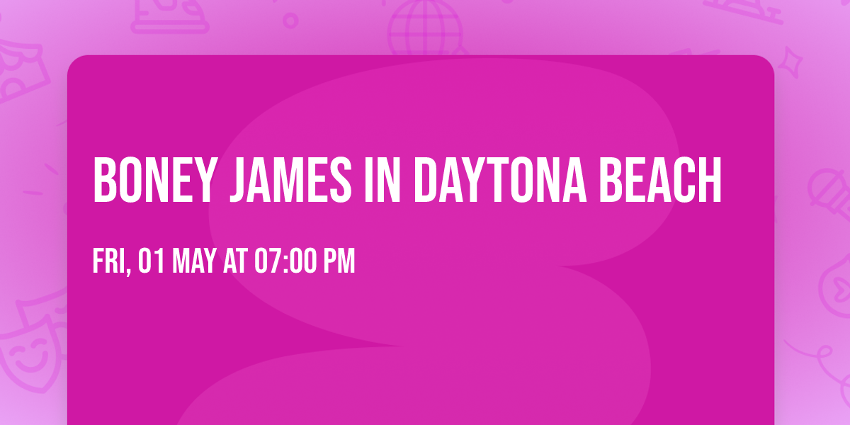 Boney James in Daytona Beach