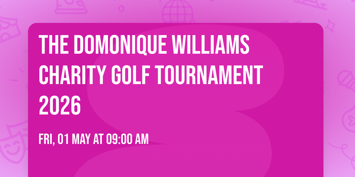 The Domonique Williams Charity Golf Tournament  2026