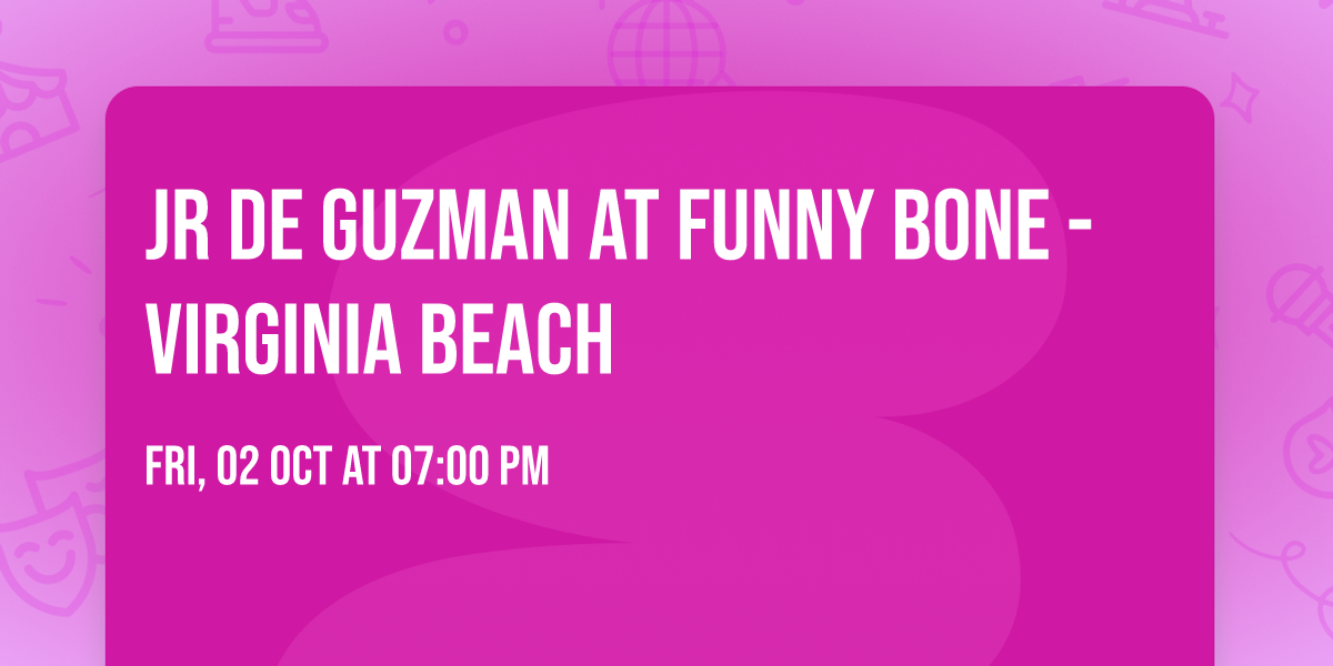 JR De Guzman at Funny Bone - Virginia Beach