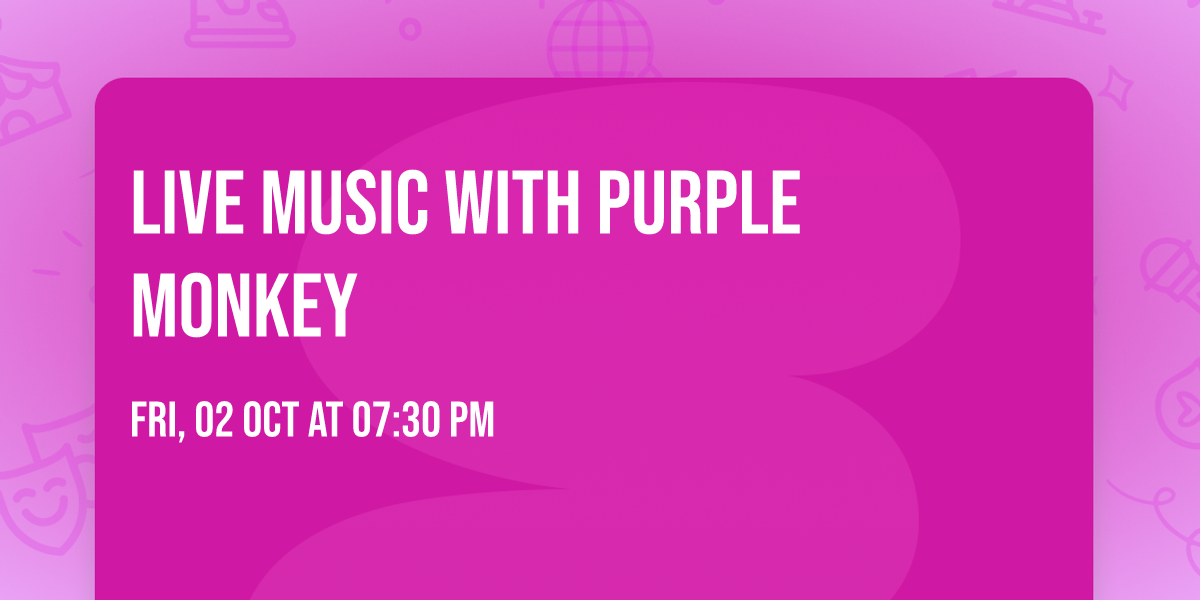 LIVE Music with Purple Monkey
