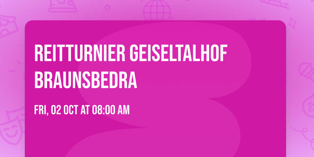 Reitturnier Geiseltalhof Braunsbedra