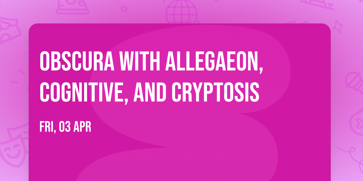 Obscura with Allegaeon, Cognitive, and Cryptosis