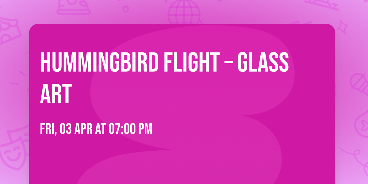 \ud83c\udfa8\ud83d\udc26 Hummingbird Flight \u2013 Glass Art \ud83d\udc26\ud83c\udfa8