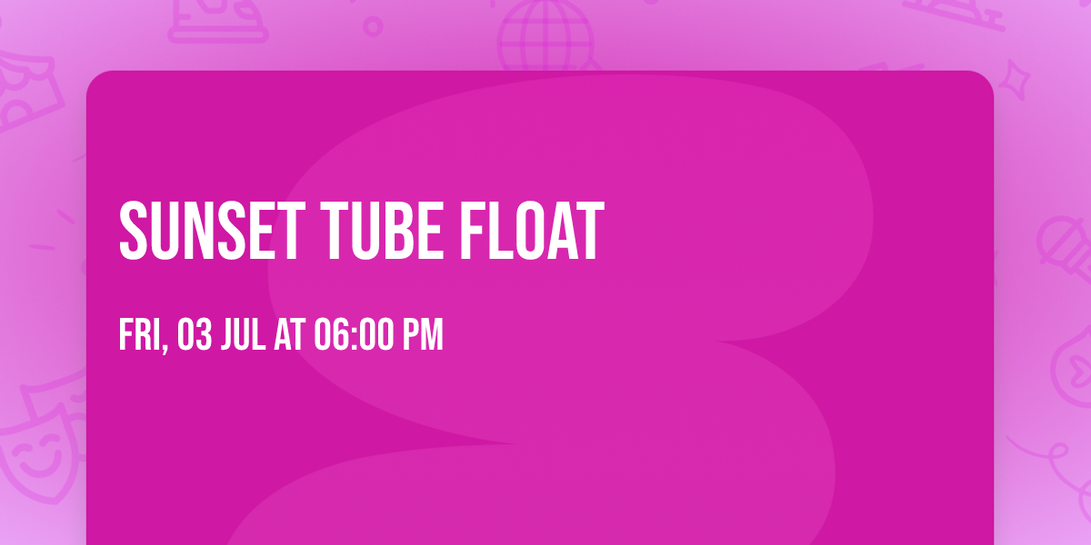 Sunset Tube Float