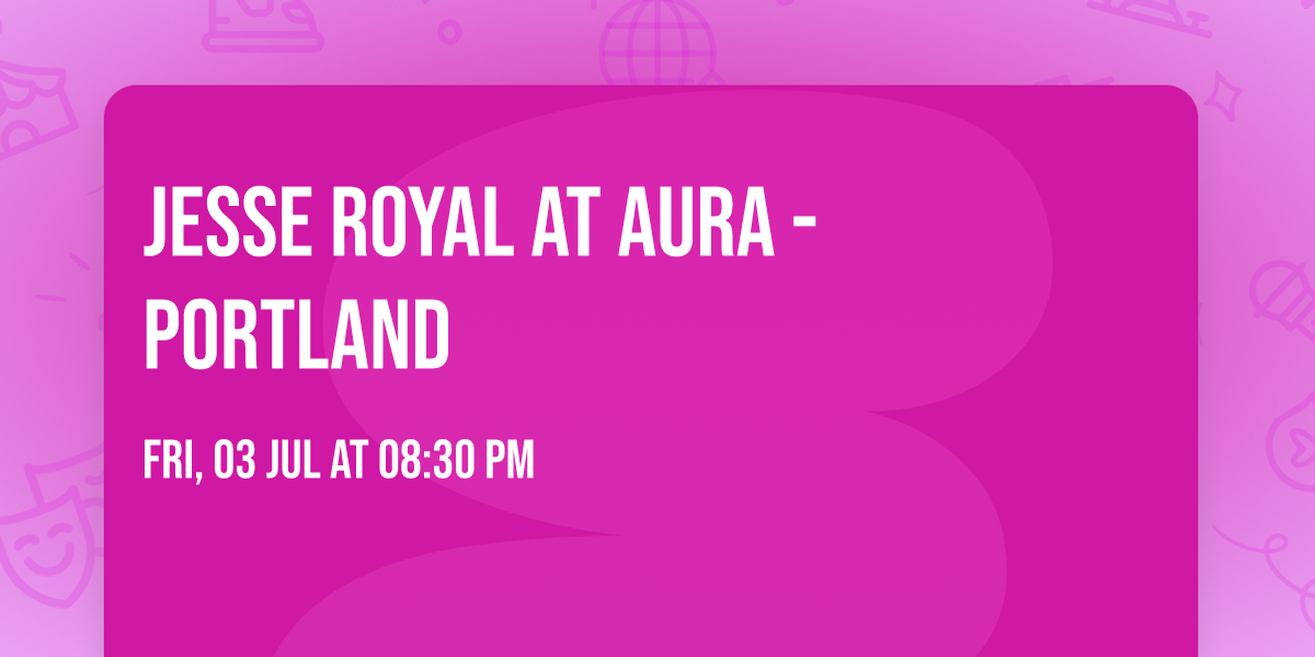 Jesse Royal at Aura - Portland