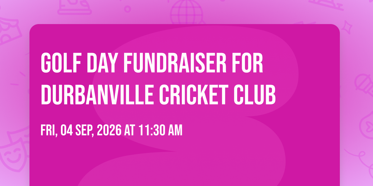 GOLF DAY ⛳️ Fundraiser for Durbanville Cricket Club