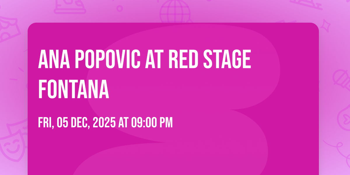 Ana Popovic at Red Stage Fontana