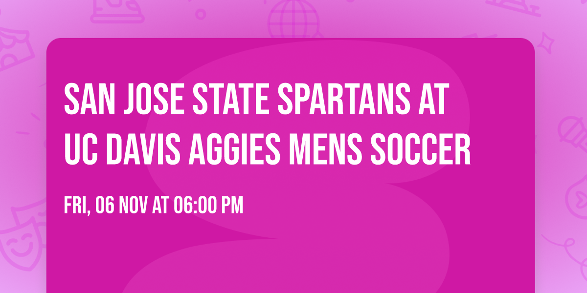 San Jose State Spartans at UC Davis Aggies Mens Soccer