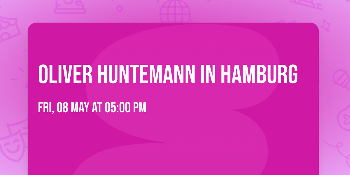 Oliver Huntemann in Hamburg
