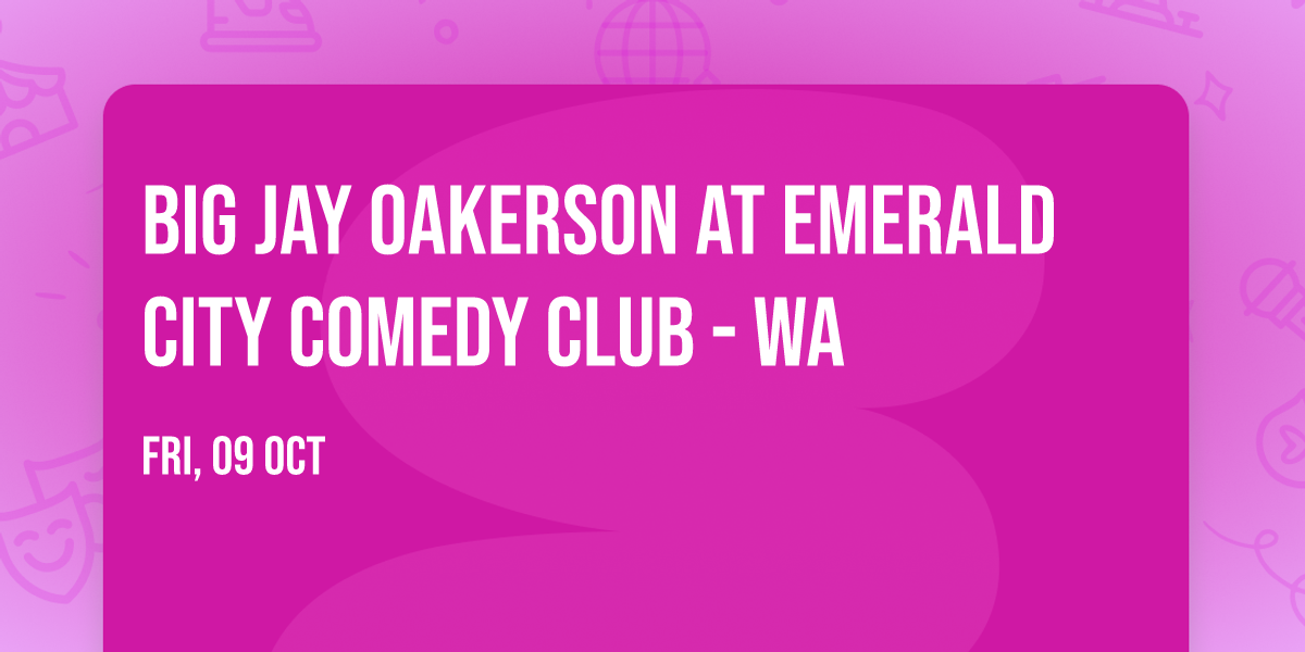 Big Jay Oakerson at Emerald City Comedy Club - WA