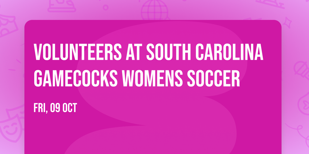 Volunteers at South Carolina Gamecocks Womens Soccer