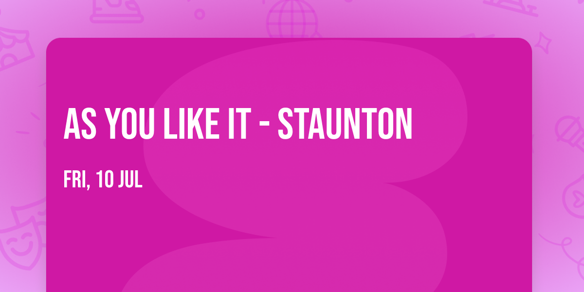 As You Like It - Staunton