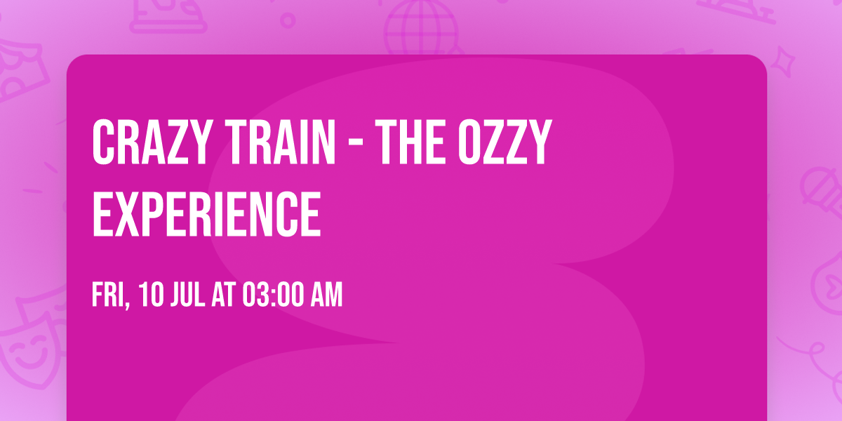 Crazy Train - The Ozzy Experience