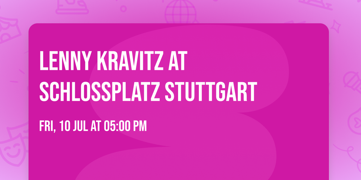 Lenny Kravitz at Schlossplatz Stuttgart