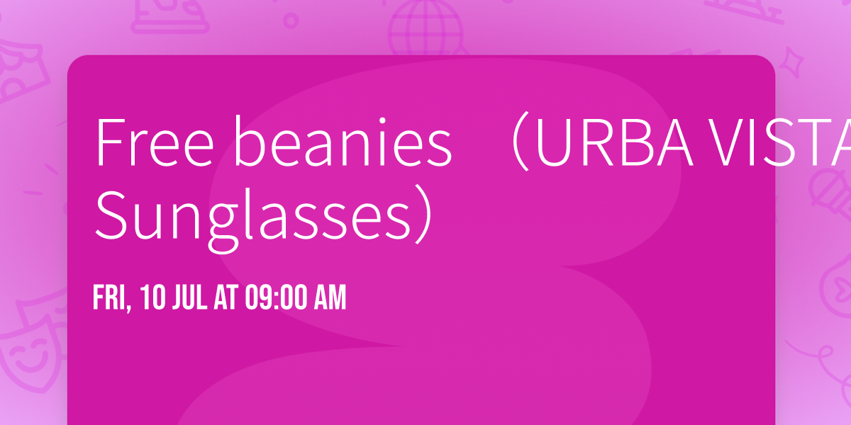 Free beanies \uff08URBA VISTA Sunglasses\uff09