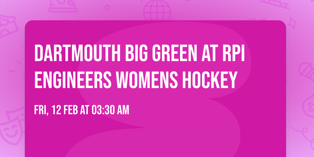 Dartmouth Big Green at RPI Engineers Womens Hockey