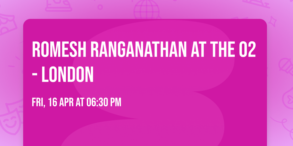 Romesh Ranganathan at The O2 - London