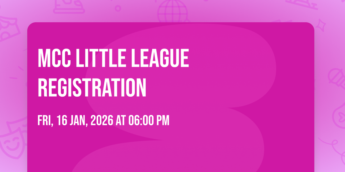 MCC Little League Registration