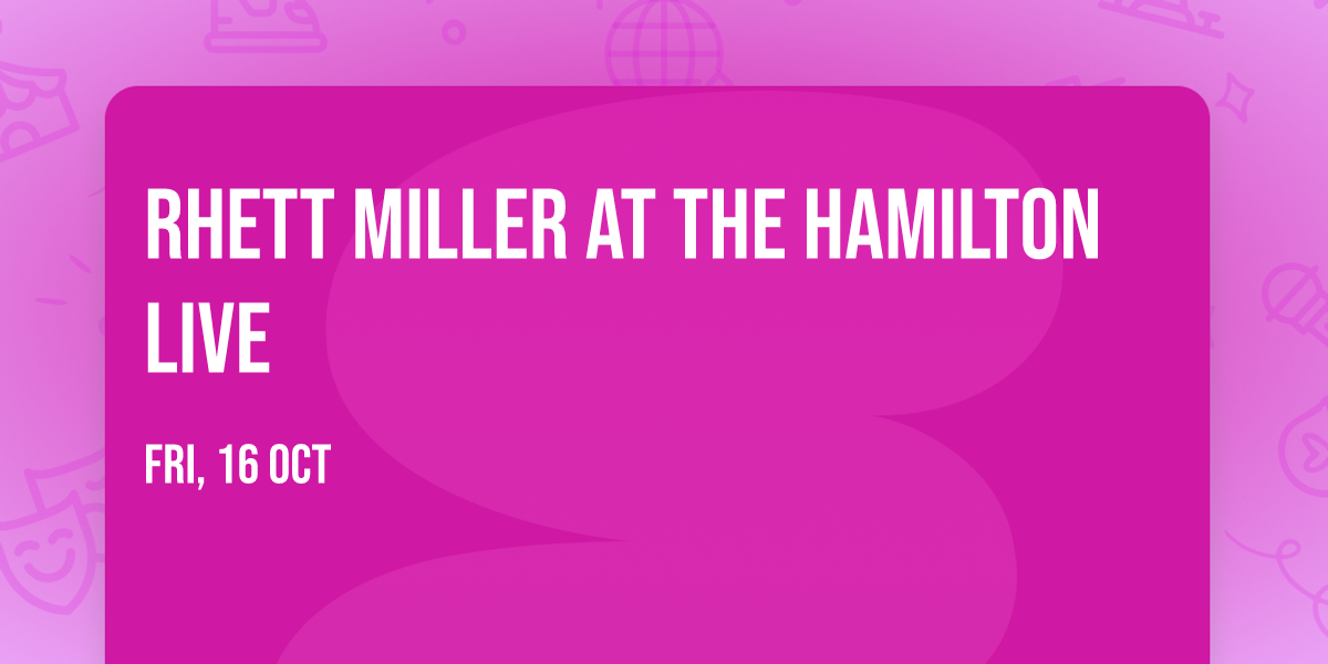 Rhett Miller at The Hamilton Live