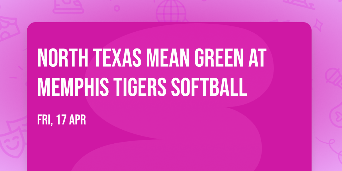North Texas Mean Green at Memphis Tigers Softball