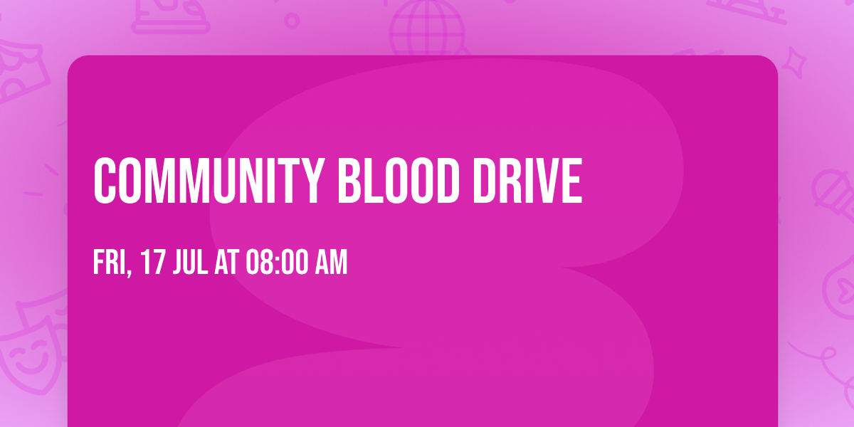 Community Blood Drive 