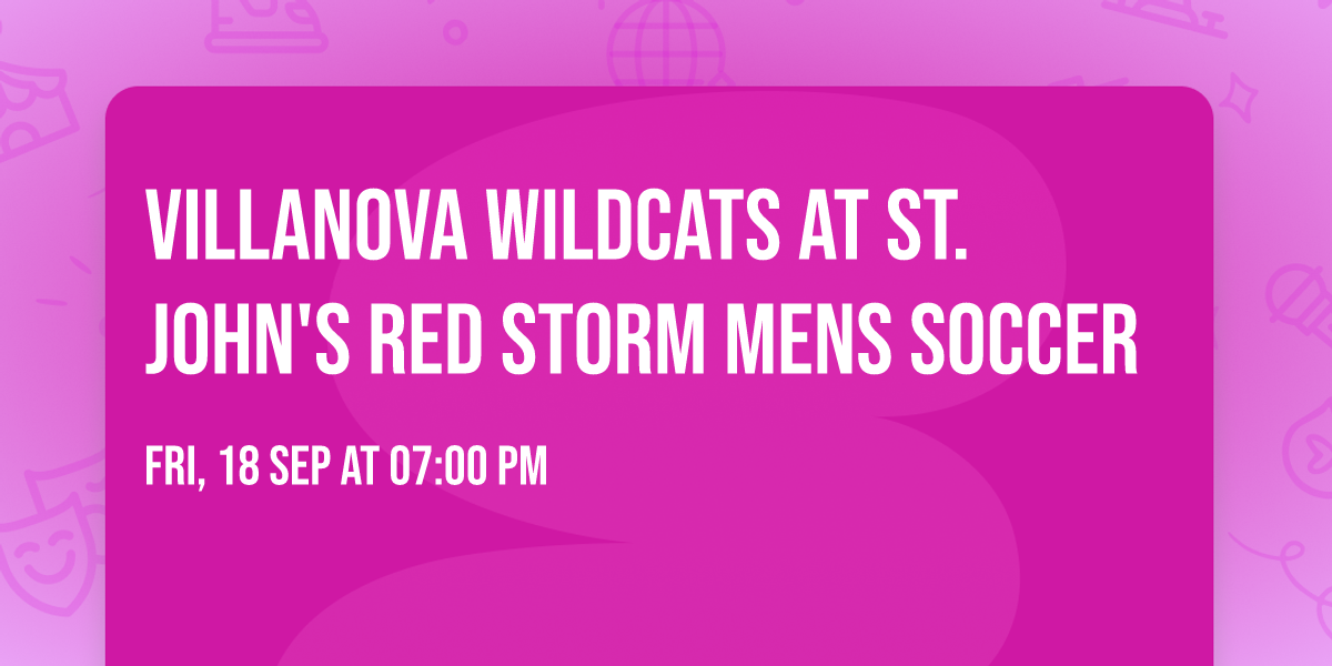 Villanova Wildcats at St. John's Red Storm Mens Soccer