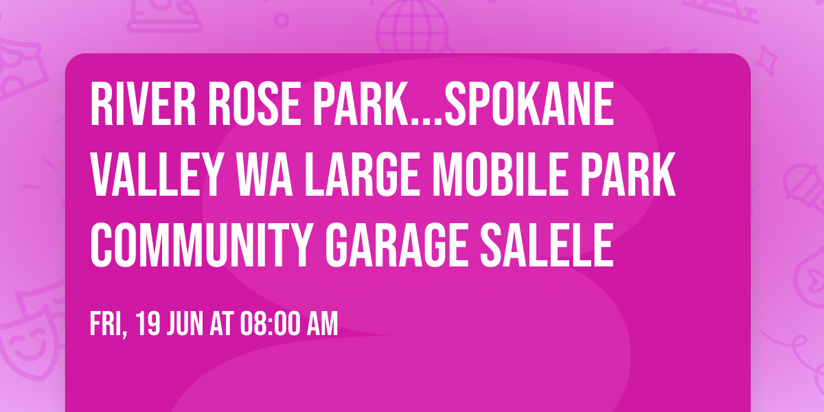 River Rose Park...Spokane Valley WA Large Mobile Park Community Garage Salele
