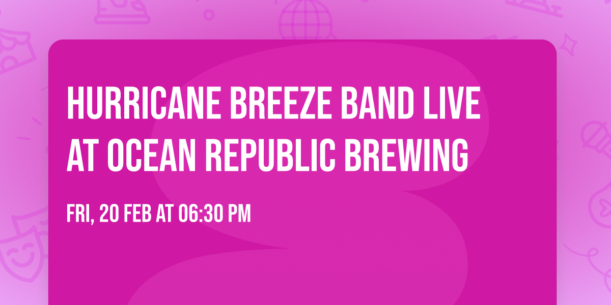 Hurricane Breeze Band live at Ocean Republic Brewing 