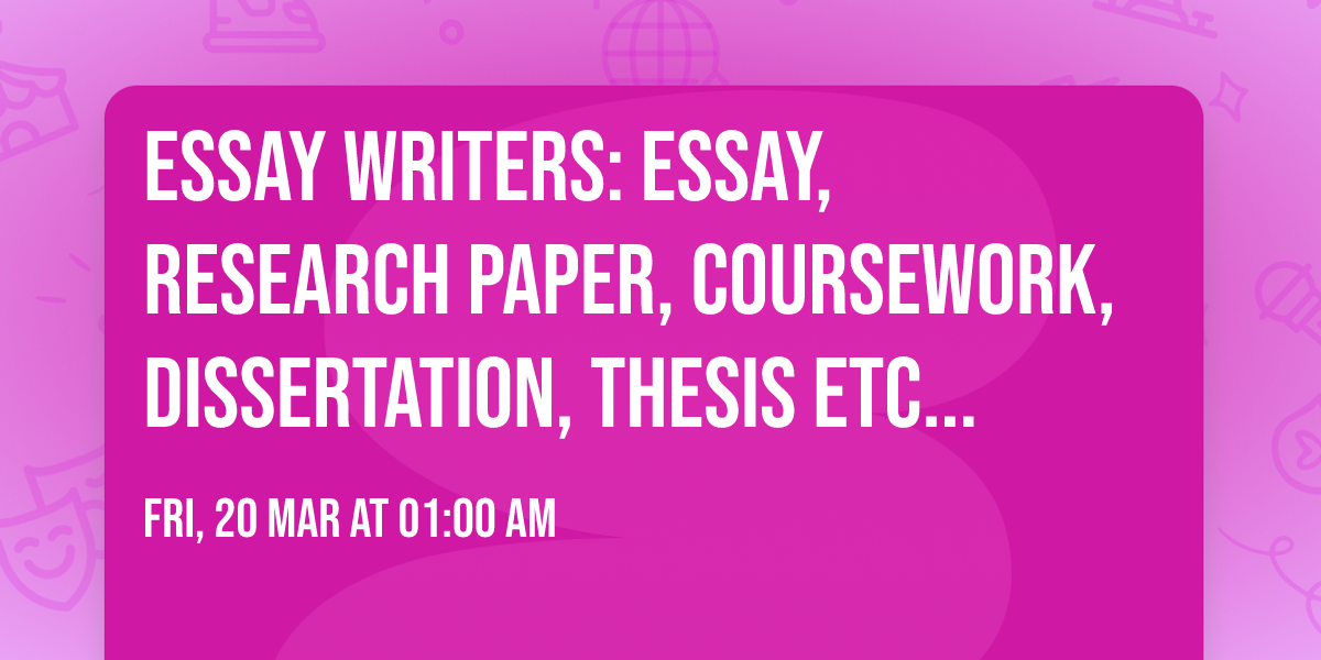 \ud83d\udc68\u200d\ud83c\udf93\ud83d\udcd5 Essay Writers: Essay, Research Paper, Coursework, Dissertation, Thesis etc \ud83d\udc49 ORDER NOW!\u2705 \ud83d\udc48