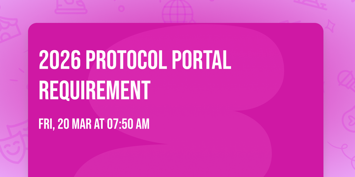 2026 protocol portal requirement 