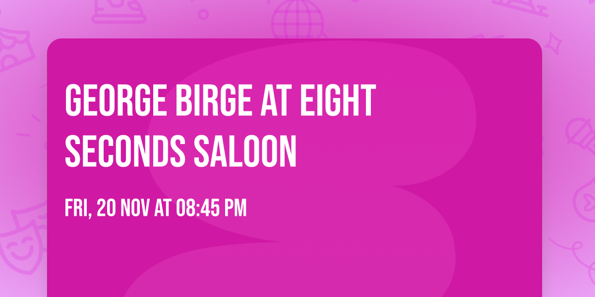 George Birge at Eight Seconds Saloon