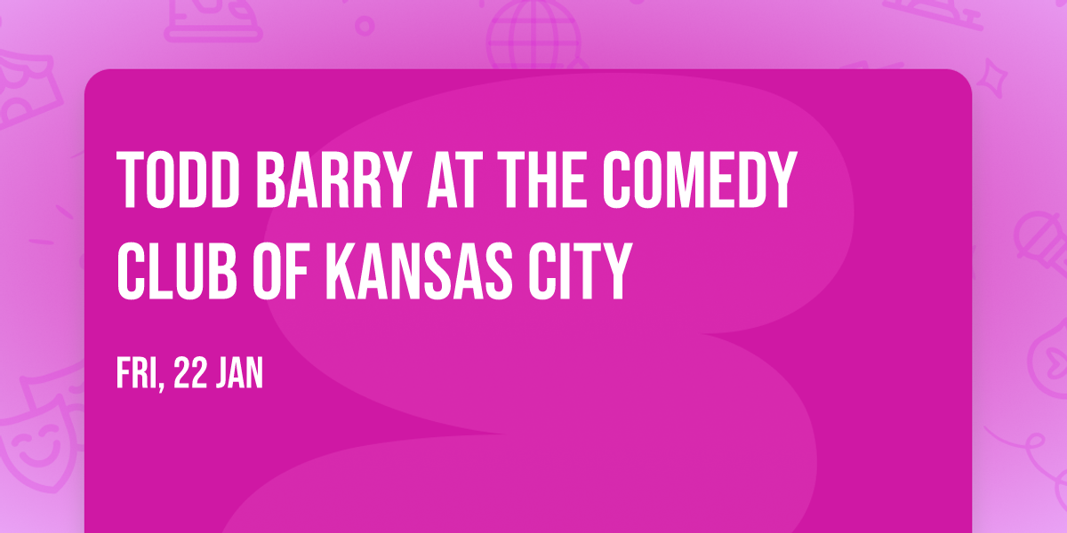 Todd Barry at The Comedy Club Of Kansas City