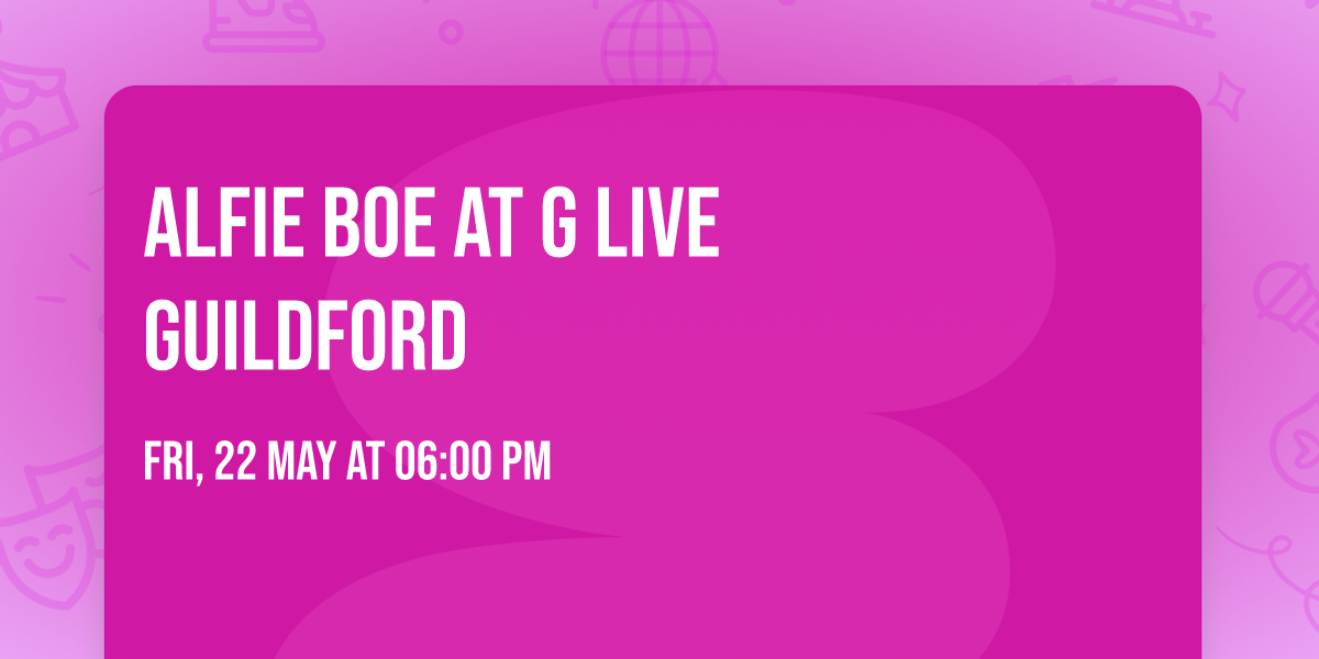 Alfie Boe at G Live Guildford