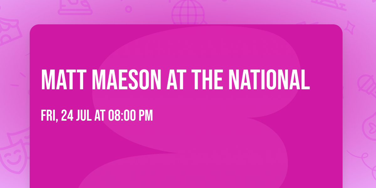 Matt Maeson at The National