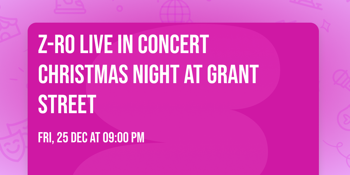 Z-ro live in concert Christmas Night at Grant Street