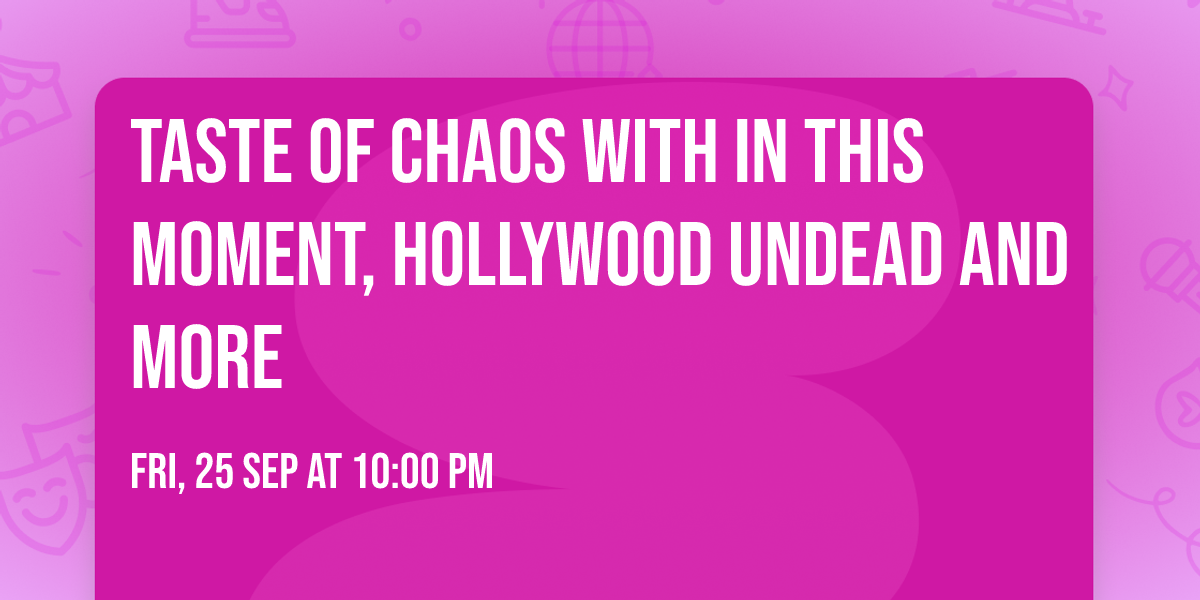 Taste of Chaos with In This Moment, Hollywood Undead and more