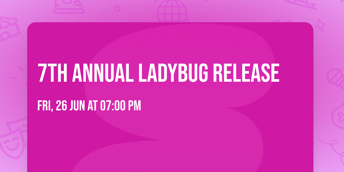 7th Annual Ladybug Release