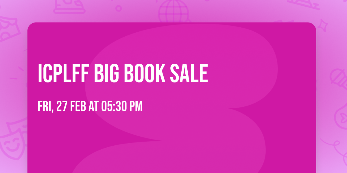 ICPLFF Big Book Sale