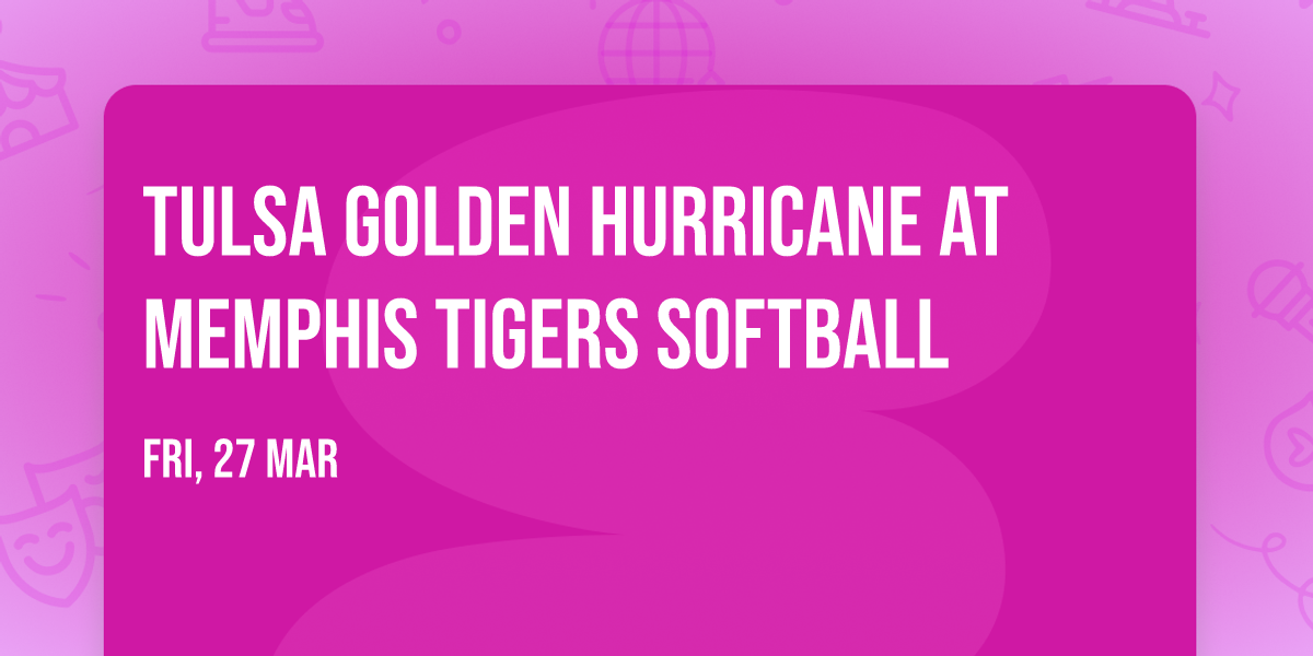 Tulsa Golden Hurricane at Memphis Tigers Softball