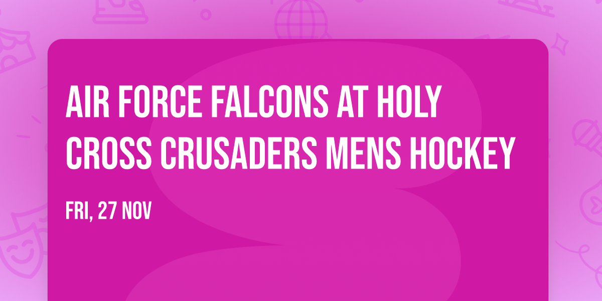 Air Force Falcons at Holy Cross Crusaders Mens Hockey