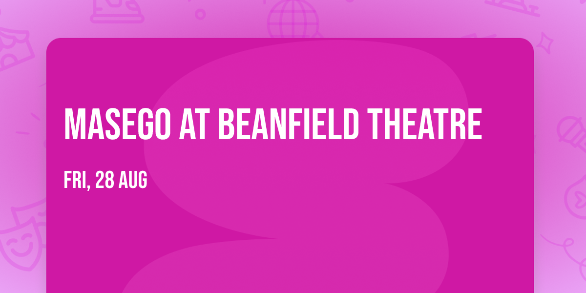 Masego at Beanfield Theatre