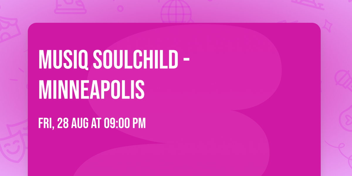 Musiq Soulchild - Minneapolis