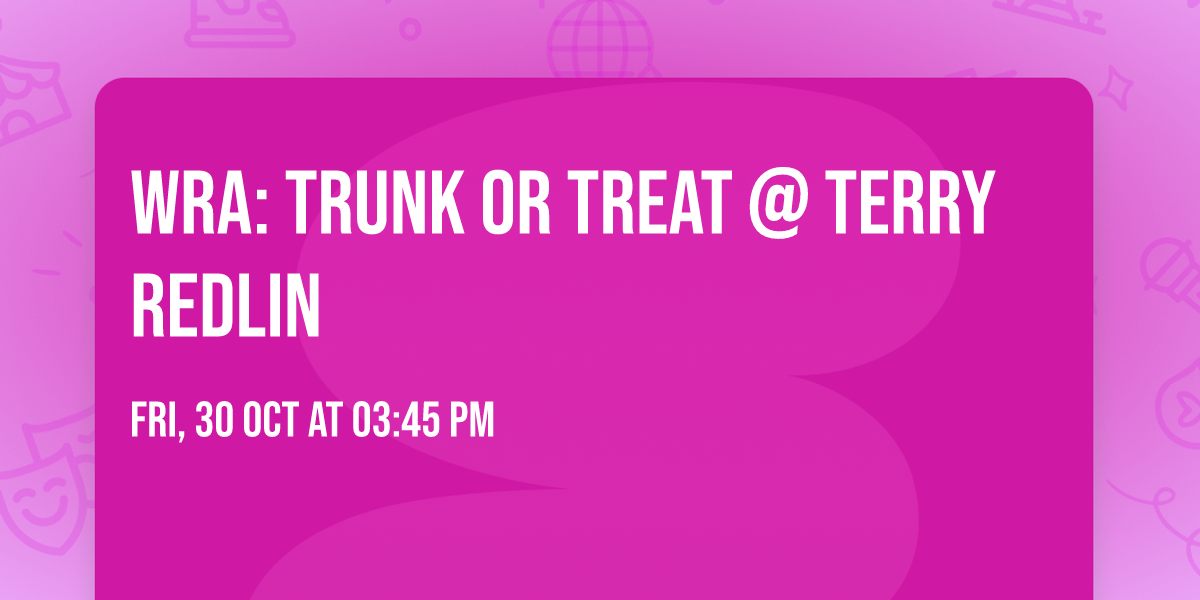 WRA: Trunk or Treat @ Terry Redlin