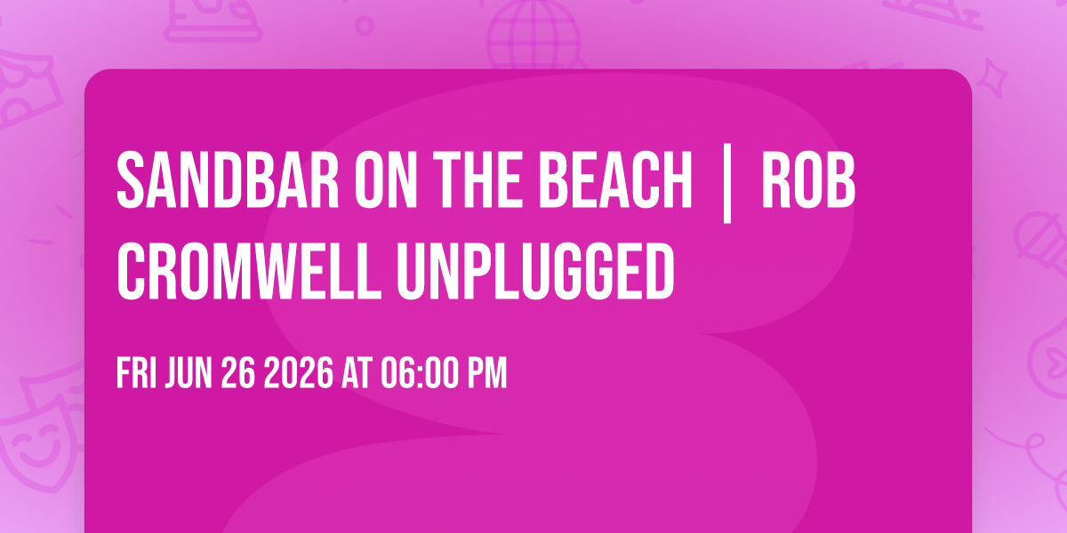 Sandbar On The Beach | Rob Cromwell Unplugged