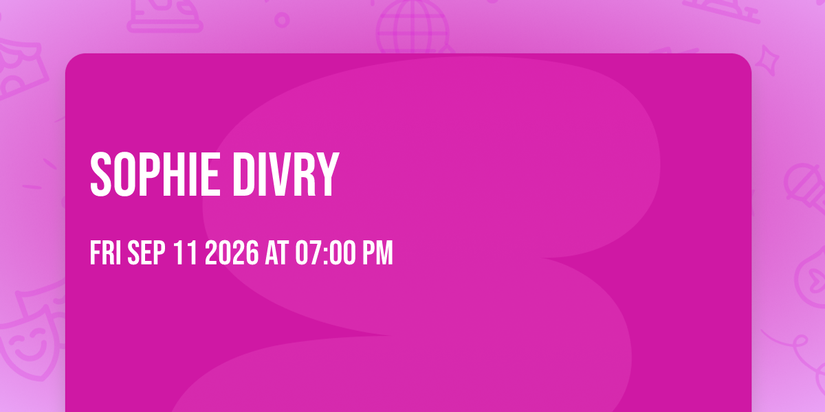 Affiche Sophie Divry