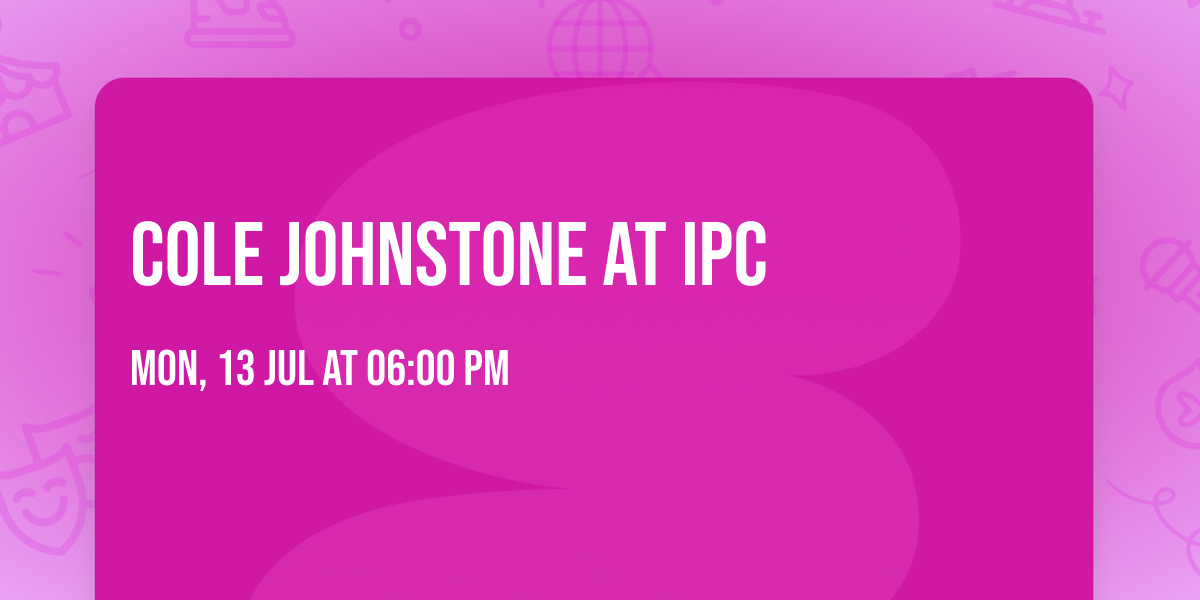 Cole Johnstone at IPC