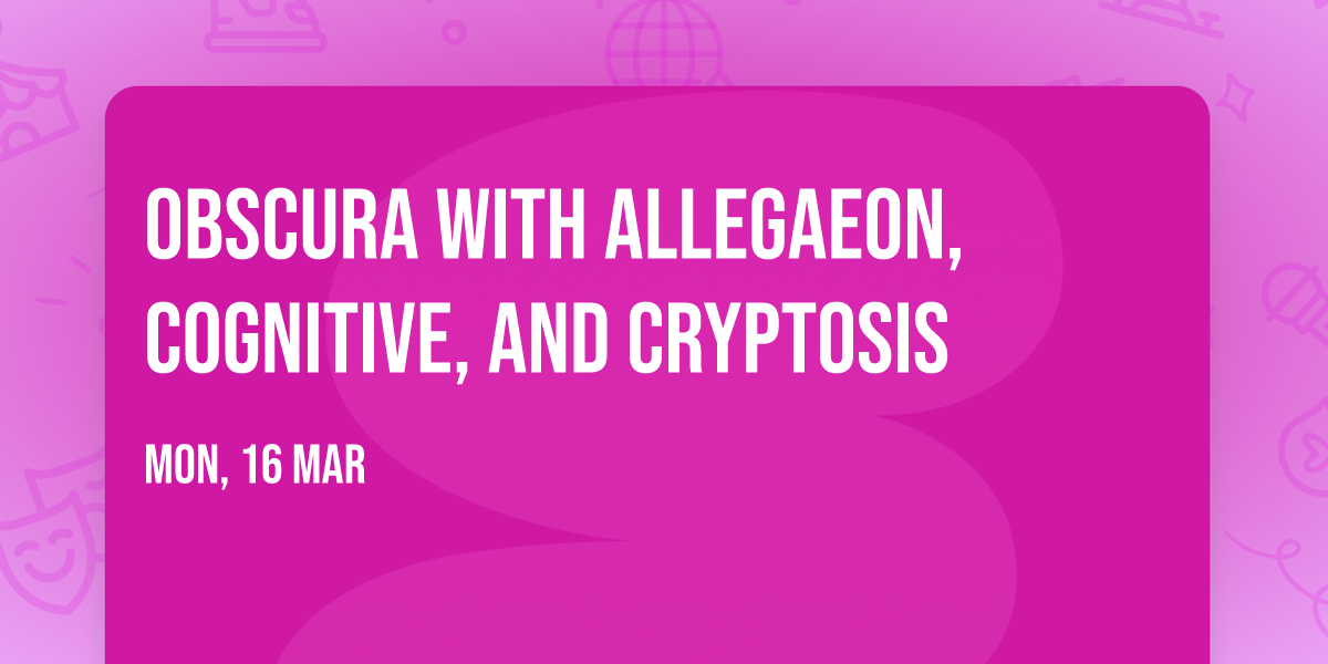 Obscura with Allegaeon, Cognitive, and Cryptosis