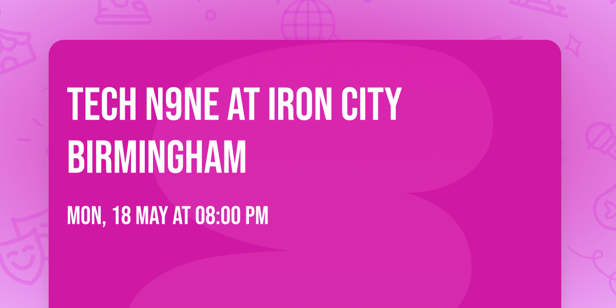 Tech N9ne at Iron City Birmingham