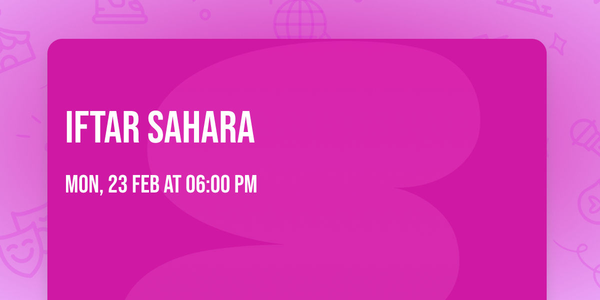 Iftar  Sahara