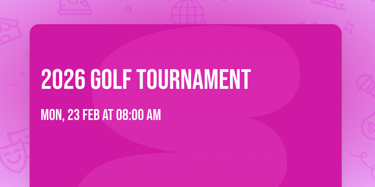 2026 Golf Tournament